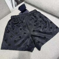 Prada Women Re-Nylon Sequin Shorts-Black (1)