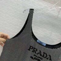 Prada Women Studded Chiffon Dress with a Fluid Silhouette (1)