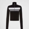 Prada Women Viscose and Cotton Turtleneck-Black