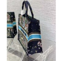 Dior Unisex CD Large Book Tote Blue Multicolor D-Constellation Embroidery (11)