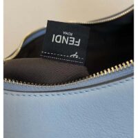 Fendi Women FF Fendigraphy Small Light Blue Leather Bag (3)