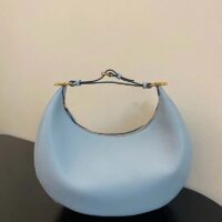 Fendi Women FF Fendigraphy Small Light Blue Leather Bag (3)