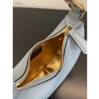 Fendi Women FF Nano Fendigraphy Light Blue Leather Charm (9)