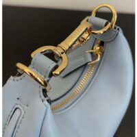 Fendi Women FF Nano Fendigraphy Light Blue Leather Charm (9)