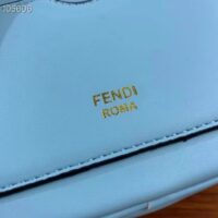 Fendi Women FF O’Lock Mini Camera Case Light Blue Leather Mini Bag (9)