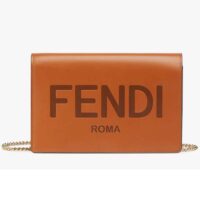 Fendi Women FF Wallet On Chain Brown Leather Mini Bag (4)