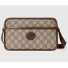 Gucci Unisex GG Mini Bag Interlocking G Beige Ebony GG Supreme Canvas