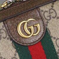 Gucci Unisex GG Ophidia GG Shoulder Bag Beige Ebony Supreme Canvas (4)