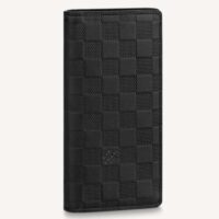 Louis Vuitton LV Unisex Brazza Wallet Black Damier Infini Leather (1)