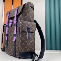 Louis Vuitton LV Unisex Christopher MM Backpack Monogram Macassar Coated Canvas (8)