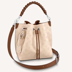 Louis Vuitton LV Unisex Muria Bucket Bag Crème Beige Mahina Perforated Calf Leather