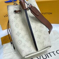 Louis Vuitton LV Unisex Muria Bucket Bag Crème Beige Mahina Perforated Calf Leather (13)