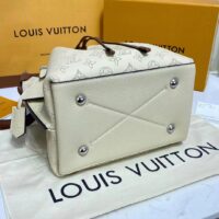 Louis Vuitton LV Unisex Muria Bucket Bag Crème Beige Mahina Perforated Calf Leather (13)