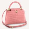 Louis Vuitton LV Women Capucines BB Handbag Pink Crocodilian Leather