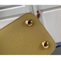 Louis Vuitton LV Women Capucines BB Handbag Yellow Taurillon Leather Canvas (3)