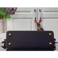 Louis Vuitton LV Women Capucines MM Handbag Black Taurillon Leather Canvas (1)