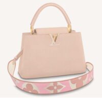 Louis Vuitton LV Women Capucines MM Handbag Pink Taurillon Leather Canvas (8)