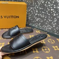 Louis Vuitton LV Women Magnetic Flat Mule Black Lambskin Leather Outsole (1)