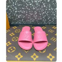 Louis Vuitton LV Women Magnetic Flat Mule Fuchsia Pink Lambskin Leather Outsole (4)