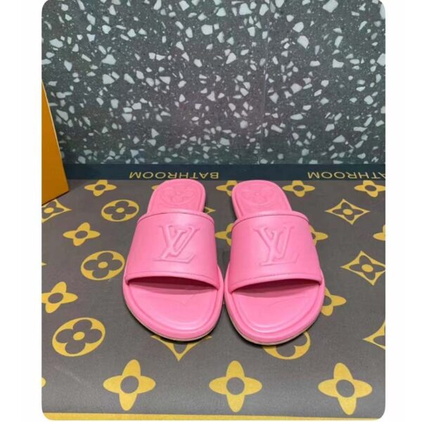 Louis Vuitton LV Women Magnetic Flat Mule Fuchsia Pink Lambskin Leather Outsole (10)