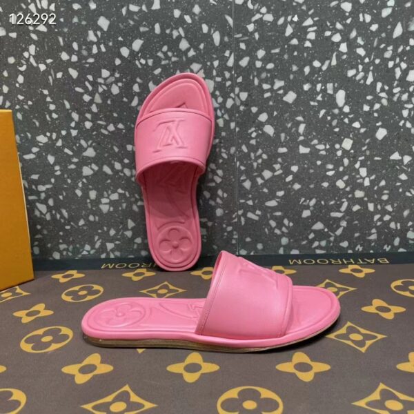 Louis Vuitton LV Women Magnetic Flat Mule Fuchsia Pink Lambskin Leather Outsole (2)