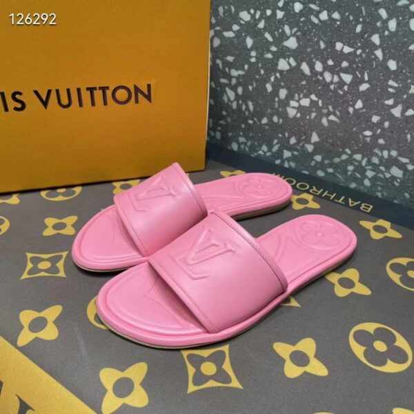 Louis Vuitton LV Women Magnetic Flat Mule Fuchsia Pink Lambskin Leather Outsole (8)