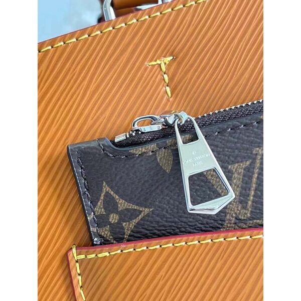 Louis Vuitton LV Women Marelle Tote MM Gold Miel Brown Epi Grained Cowhide (5)