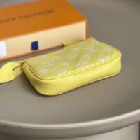 Louis Vuitton LV Women Mini Pochette Accessoires Yellow Monogram Empreinte Embossed Supple Grained Cowhide (1)