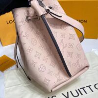 Louis Vuitton LV Women Muria Bucket Bag Galet Gray Mahina Perforated Calf Leather (1)