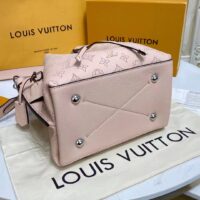 Louis Vuitton LV Women Muria Bucket Bag Galet Gray Mahina Perforated Calf Leather (1)