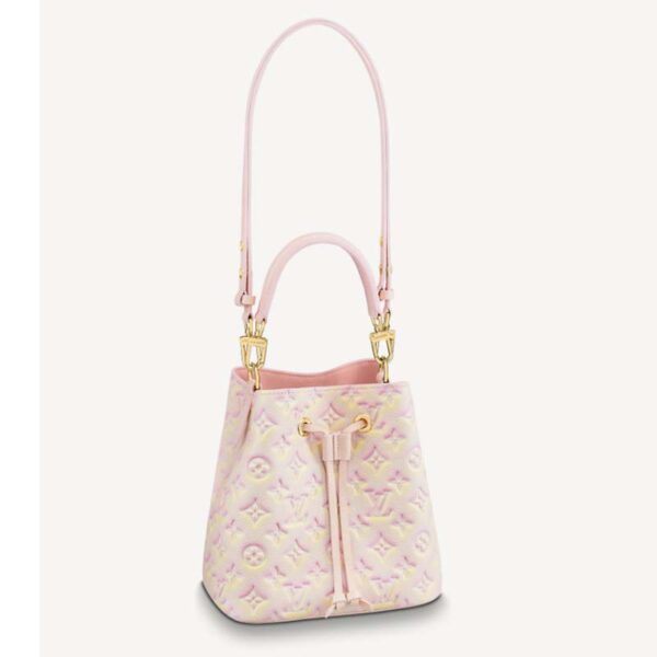 Louis Vuitton LV Women NéoNoé Bucket Bag Pink Sprayed Embossed Grained Cowhide