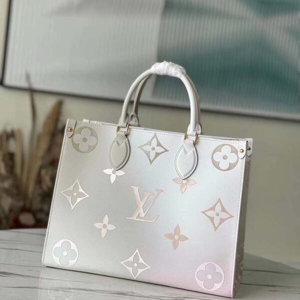 Louis Vuitton LV Women OnTheGo MM Tote Sunset Kaki Monogram Coated Canvas (7)