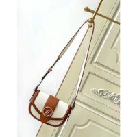 Louis Vuitton LV Women Pont 9 Soft MM Handbag Caramel Brown Canvas Cowhide (5)