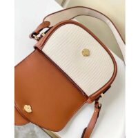 Louis Vuitton LV Women Pont 9 Soft MM Handbag Caramel Brown Canvas Cowhide (5)