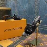 Louis Vuitton LV Women Revival Mule Black Monogram Embossed Lambskin 5.5 cm Heel (9)