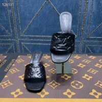 Louis Vuitton LV Women Revival Mule Black Monogram Embossed Lambskin 5.5 cm Heel (9)