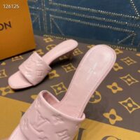 Louis Vuitton LV Women Revival Mule Pink Monogram Embossed Lambskin 5.5 cm Heel (4)