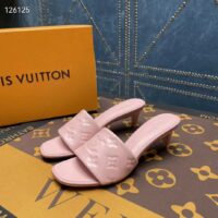 Louis Vuitton LV Women Revival Mule Pink Monogram Embossed Lambskin 5.5 cm Heel (4)