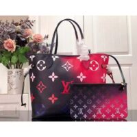 Louis Vuitton Women Neverfull MM Tote Midnight Fuchsia Monogram Coated Canvas (2)