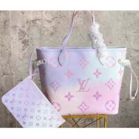 Louis Vuitton Women Neverfull MM Tote Sunrise Pastel Monogram Coated Canvas (5)