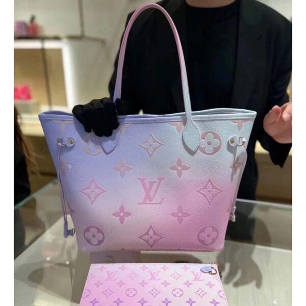 Louis Vuitton Women Neverfull MM Tote Sunrise Pastel Monogram Coated Canvas (2)