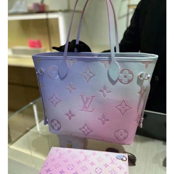 Louis Vuitton Women Neverfull MM Tote Sunrise Pastel Monogram Coated Canvas (9)