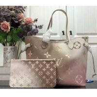 Louis Vuitton Women Neverfull MM Tote Sunset Kaki Monogram Coated Canvas (1)