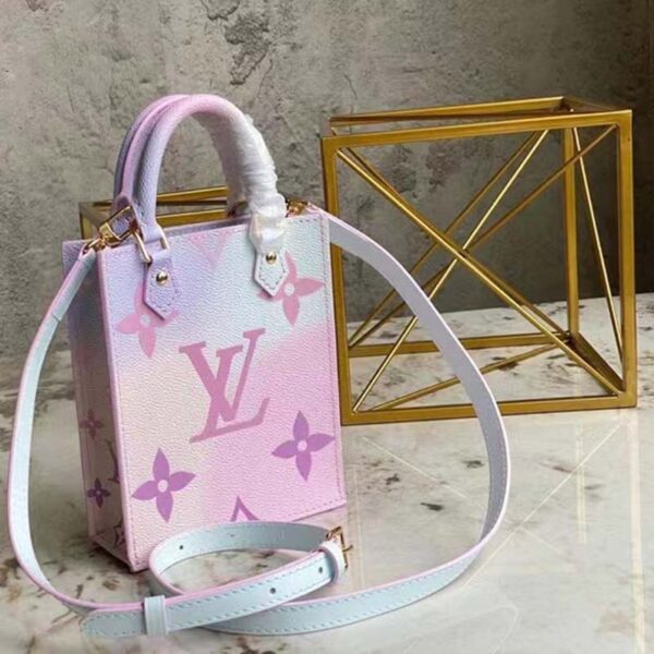 Louis Vuitton Women Petit Sac Plat Sunrise Pastel Monogram Coated Canvas Cowhide (2)