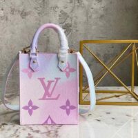 Louis Vuitton Women Petit Sac Plat Sunrise Pastel Monogram Coated Canvas Cowhide (10)