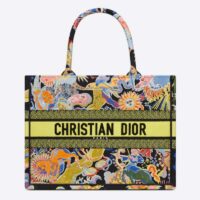 Dior Unisex CD Medium Book Tote Black Multicolor Dior Zodiac Fantastico Embroidery (9)