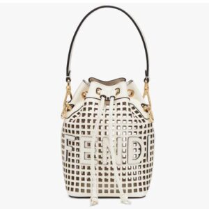 Fendi Women Mon Tresor Two-Toned Perforated Leather Mini Bag