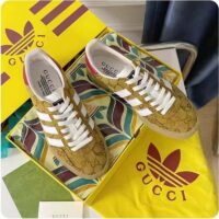 Gucci Unisex Adidas x Gucci Gazelle Sneaker Beige Brown Original GG Canvas (1)