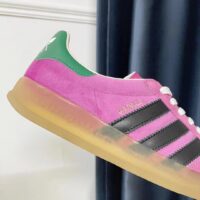 Gucci Unisex Adidas x Gucci Gazelle Sneaker Pink Suede Trefoil Embossed (5)