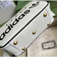 Gucci Unisex Adidas x Gucci Small Shoulder Bag White Leather Interlocking G (10)